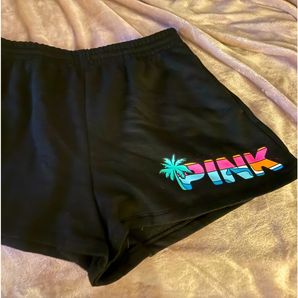 Cute Pink Black Shorts